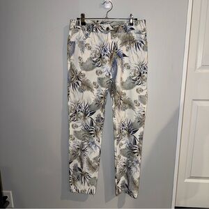 Gigi Moda Tropical Floral Pants Size Large Resort Vacation Cruise Stretch